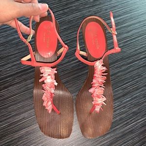 Kate Spade Coral Shell Sandals